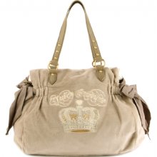 Juicy Couture Sequin Crown Sand Satchel Day Dreamer Bag