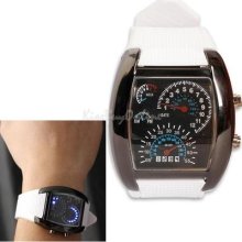 K1bo Men Watch Flash Led Military Wrist Watch Sports Meter Dial Watch Gift
