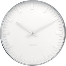 Karlsson Wall Clock Mr. White Station Steel Polished