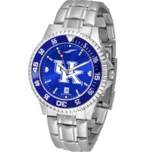 Kentucky Wildcats Competitor AnoChrome Men's Watch with Steel Band and Colored Bezel
