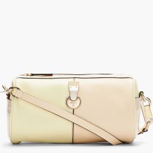 Kenzo Yellow And Peach Colorblock Cylinder Shoulder Bag