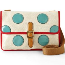 Keyper Dot Mini Xbody Aqua Fossil crossbody handbag.