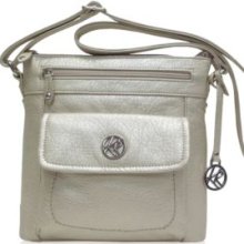 Kim RogersÂ® Pebble Oyster Waxy Pebble Crossbody Organizer