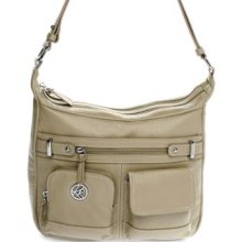 Kim RogersÂ® Taupe Portofino Double Entry Hobo