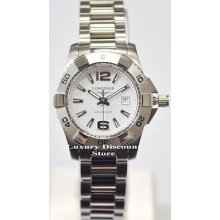 L3.247.4.16.6 Longines Hydroconquest Women's Watch White Dial Stainless Steel