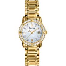 Ladies' Bulova Highbridge Diamond Accent Watch with Mother-of-Pearl