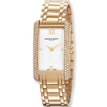 Ladies Charles Hubert 14k Gold-plated Off White Dial Watch No. 6668-W/M