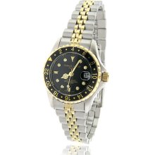 Ladies' Charles Hubert Two-Tone Black Dial Classic Watch