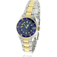 Ladies' Charles Hubert Two-Tone Classic Blue Dial Watch