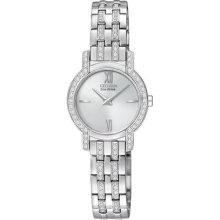 Ladies' Citizen Silhouette Crystal Stainless Steel Watch