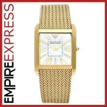 Ladies Emporio Armani Super Slim Gold Mop Watch - Ar2016 - Rrp Â£299