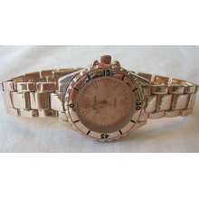 Ladies Geneva Rose Gold Bracelet Watch 6 +michael Kors Perfume Sample