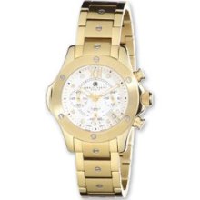 Ladies Gold-Plated Stainless Silver 32Mm Dial Watch