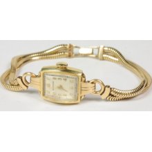 Ladies Movado 14k Y Gold Vintage Bracelet Dress Wrist Watch G270206