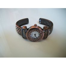 Ladies Western Style Rose Gold Finish Bangle Cuff Fashion Watch