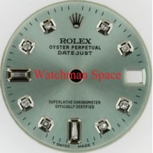 Lady Rolex Datejust Or Presidental Ice Blue 8+2 Diamond Dial Stainless N17