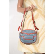 Lancetti Italian Vintage Light Blue Leather Shoulder Bag Purse