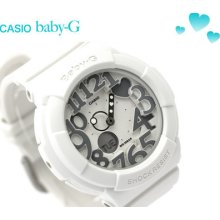 Latest Casio Baby-g Neon Dial Series White Ladies Watch Bga-134-7b Bga134 7b