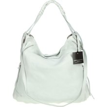 Laura Di Maggio Italian Made Natural White Leather Designer Shoulder Hobo Bag