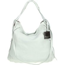 LAURA DI MAGGIO Italian Made White Leather Shoulder Hobo Bag