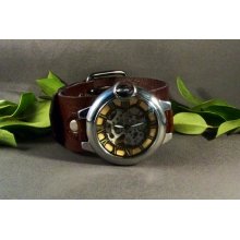 Leather Watchband Steampuck Style