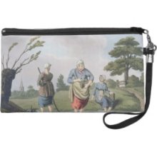 Leech Finders, from `Costume of Yorkshire' engrave Wristlet Clutch