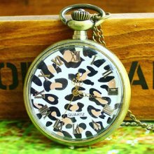 Leopard-Print Pocket Watch