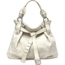 Light Gray Kate Hill Fashion Belt Brenda Shoulder Bag Hobo Purse B1