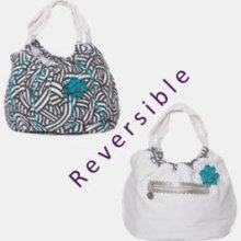 Lindsay Phillips Captiva Hobo Reversible Black White