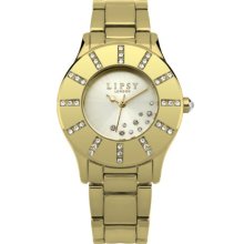 Lipsy Ladies Quartz Watch With Gold Dial Analogue Display And Gold Bracelet Cl56.10Lp