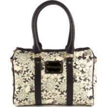 Loungefly Floral Skull Satchel Bag Brown/Multi