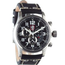 Luminox Field Chronograph 1840/1880 Series Watch Black/White/Steel-Black Strap, One Size