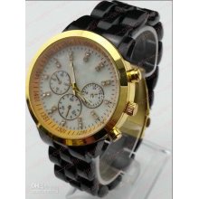 Luxury Classic Watch Diamond Fashion Ceramic Men Quartz Watch 50pcs/