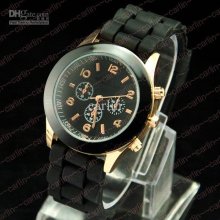 Luxury Fashion Watch 3 Dials Trendy Gold Shell Candy Jelly Men Women