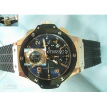 Luxury Mens 18k Rose Gold Big Bang Swiss Eta 7750 Automatic Chronogr