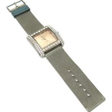 LZ New York 232 Large Square/Pink Dial Swarovski Crystal Aurore B ...