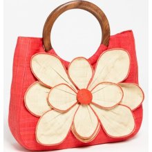 Mar y Sol 'Guadalupe' Straw Shopper Coral/ Natural
