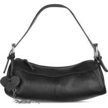 Maschera - Maschera Black Pebble Soft Calf Leather Hobo Bag