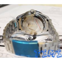 Mens Automatic Mechanical Moon Phase S/steel Wrist Watch