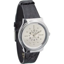 Mens Chrome Automatic Braille Watch