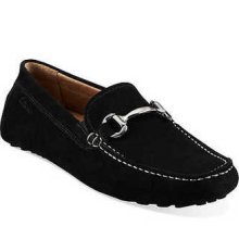 Mens Clarks Clutch Disc Clutch Disc Slip-on Driver Black Suede 63650