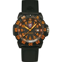 Men's Luminox Navy SEAL Colormark 3050 Series Black/Orange Watch