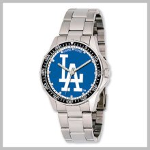 Men's Mlb Stainless Steel Los Angeles Dodgers Coach Watch