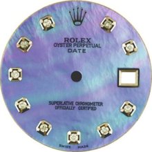 Men's Rolex Date Non-quickset Pruple Mop Diamond Dial Stainless Steel V18