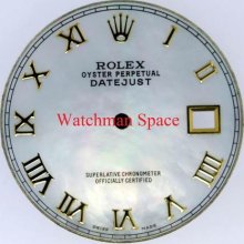 Men's Rolex Datejust Non-quickset White Mop Pie-pan Roman Numeral Dial 2t B3