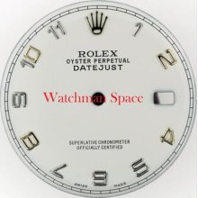 Men's Rolex Datejust Quickset Glossy White Arabic Numeral Dial Stainless F17