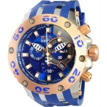 Men's Rose Two Tone Reserve Diver Chronograph Swiss Quartz Blue