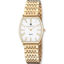 Men's, Satin Finish Gold-Plated Watch by Charles Hubert