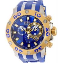 Men's Two Tone Reserve Diver Chronograph Swiss Quartz Blue Dial