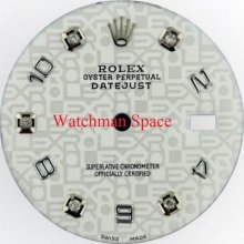 Mes Rolex Datejust Quickset White Jubilee Pattern Diamond & Arabic Dial S/s N3